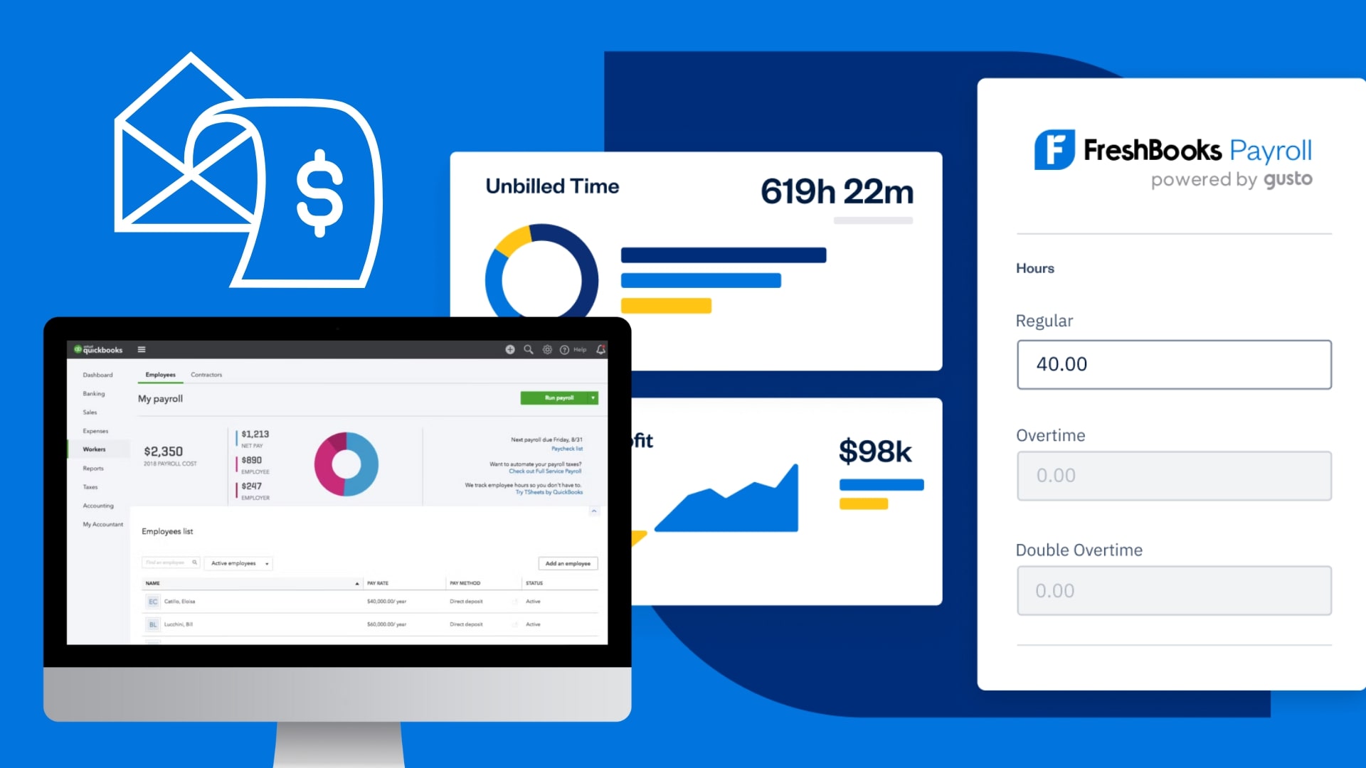 Payroll System of FreshBooks vs QuickBooks